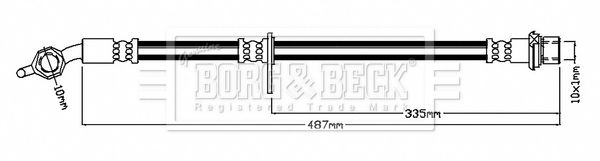 BORG & BECK Тормозной шланг BBH7269